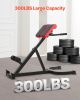 Roman Chair Hyperextension Bench, 300 lbs Adjustable Extension Machine, Multi-Function Exercise Equipment for Glute, Hamstring, Lower Back