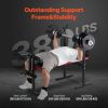 Weight Bench, Multi-Functional Adjustable Weight Bench Press for Full Body Workout, 380lbs Exercise Sit up Bench for Home Gym Strength Training