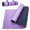 COOLMOON 1/4 Inch Extra Thick Yoga Mat Double-Sided Non Slip,Yoga Mat For Women and Men,Fitness Mats With Carrying Strap,Eco Friendly TPE Yoga Mat
